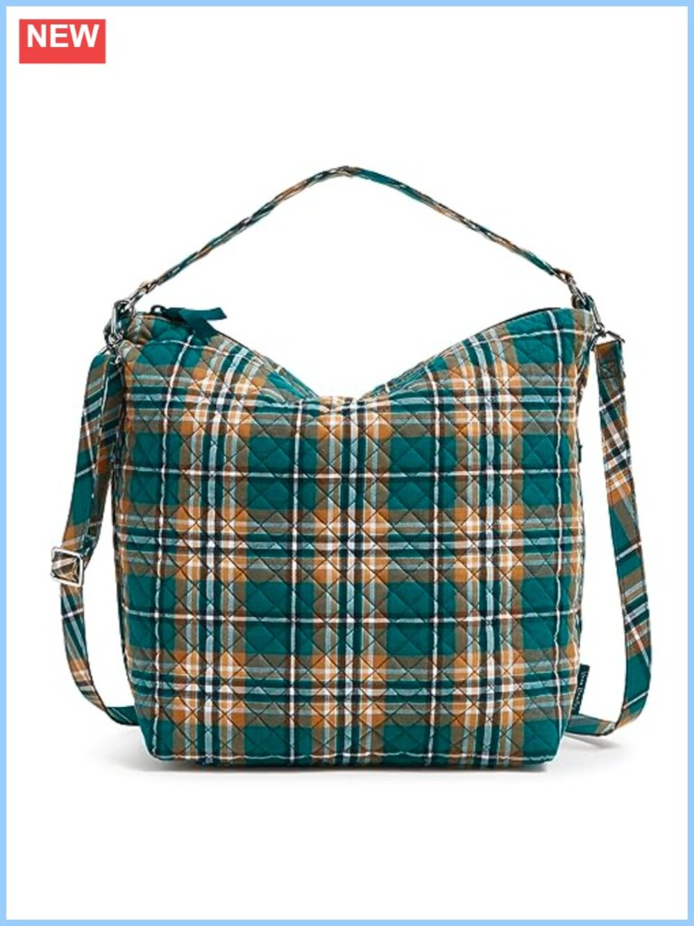 Vera Bradley Cotton Oversized Hobo Shoulder Bag Machine Washable Recycled Cotton
